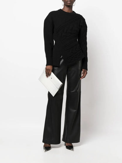 Asymmetric Knitted Wool Jumper
