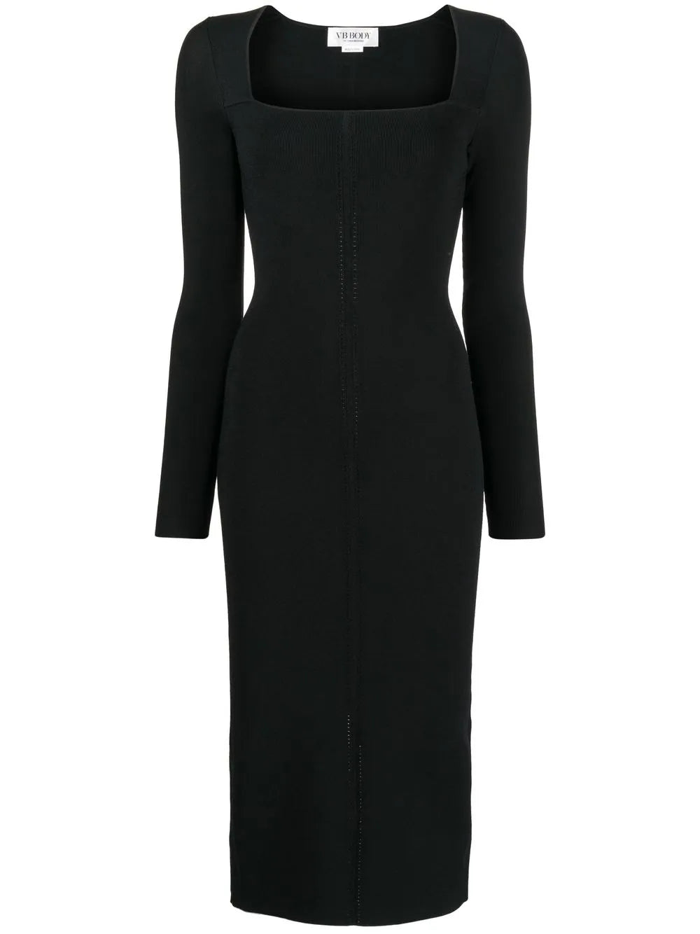 Fitted Square-Neck Dress