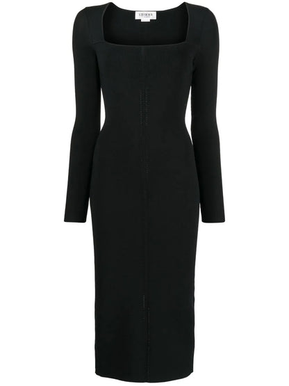 Fitted Square-Neck Dress