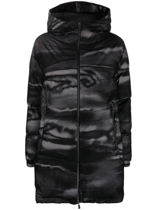 Abstract-Patterned Zip-Up Coat