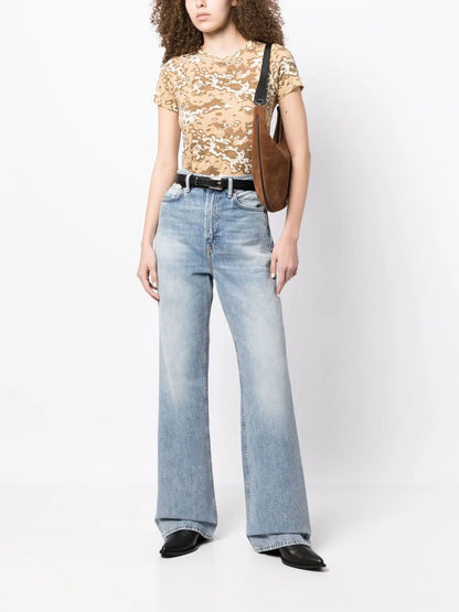 Camouflage-Print Short-Sleeved T-Shirt