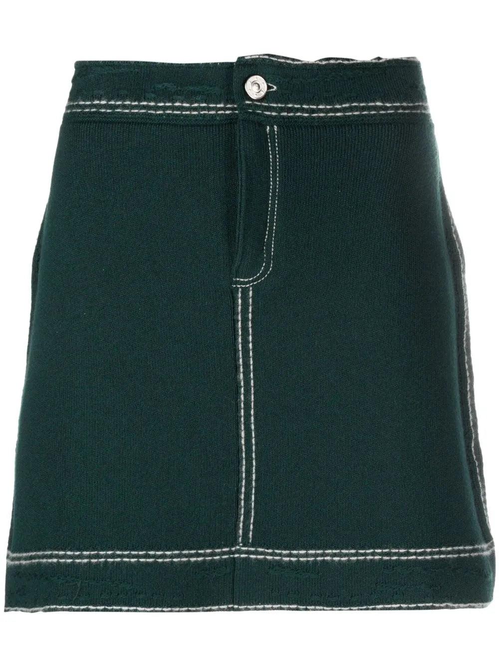 Contrast-Stitch Mini Skirt