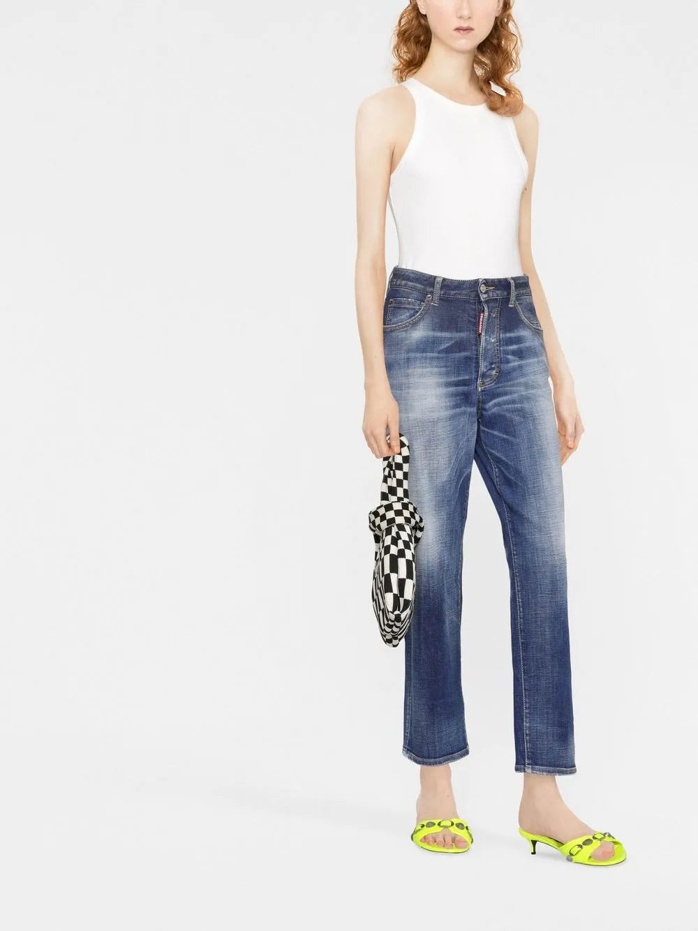 Faded Straight-Leg Jeans
