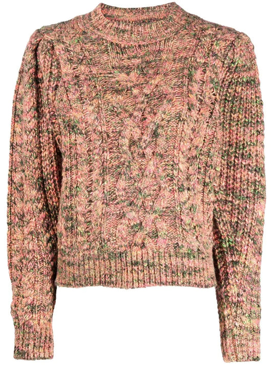 Cable-Knit Speckled Jumper