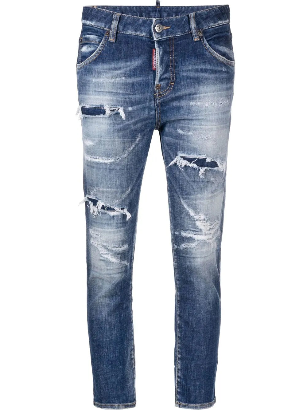 Bleached Cropped Jeans