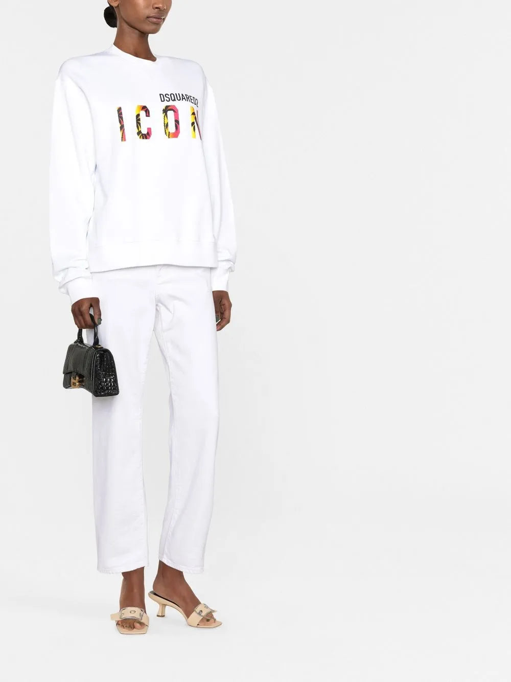 Icon Print Cotton Sweatshirt