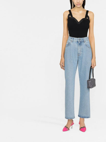 High-Waist Straight Jeans