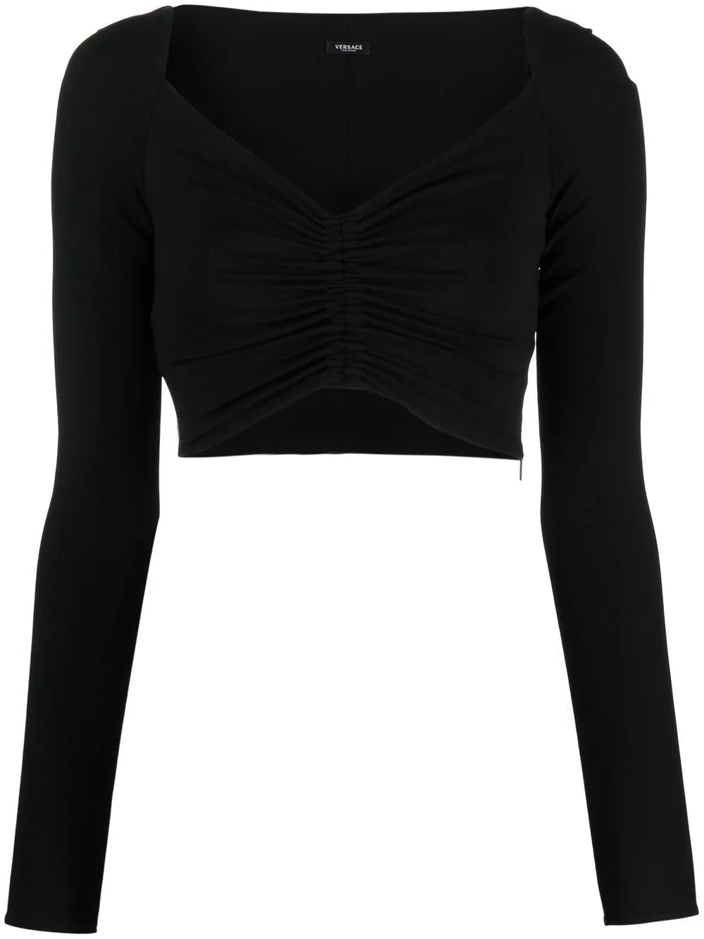 V-Neck Cropped Blouse