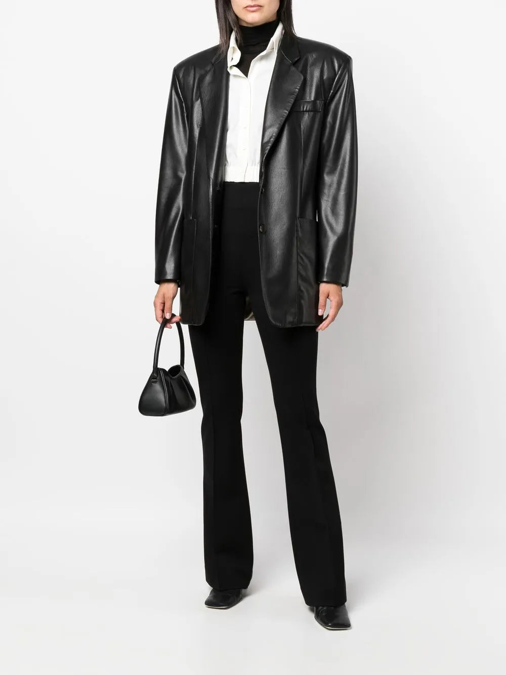 High-Waist Bootcut Trousers