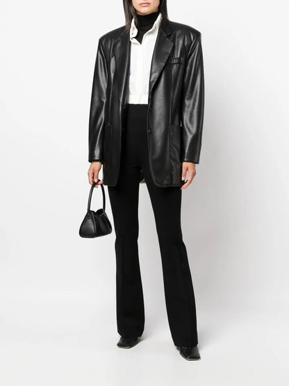 High-Waist Bootcut Trousers