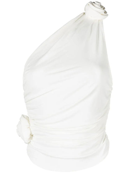 Draped One-Shoulder Top