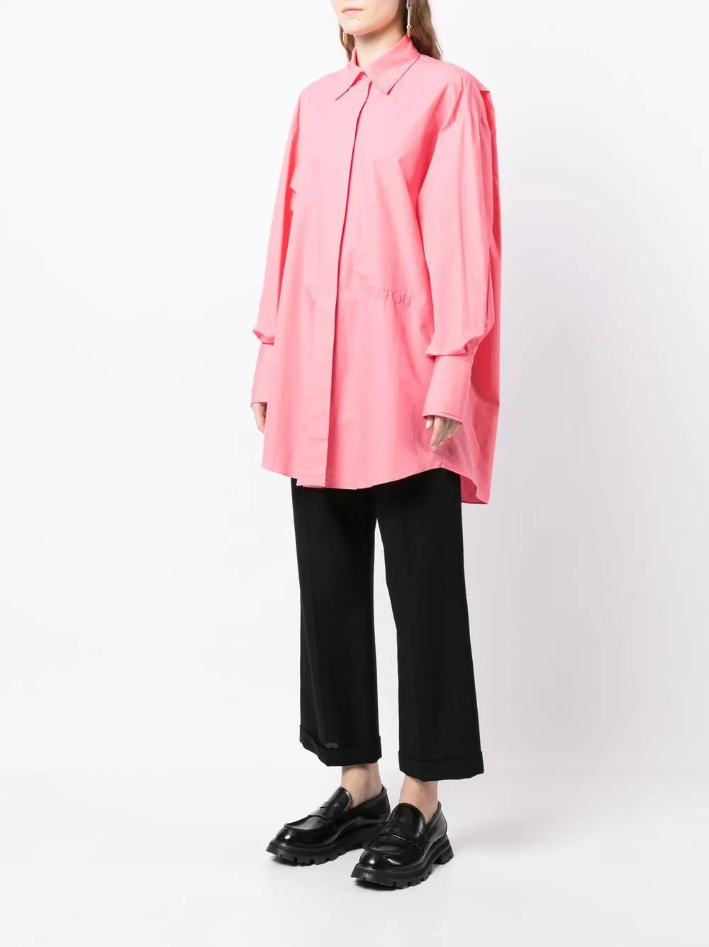 Oversize Long-Sleeve Cotton Shirt