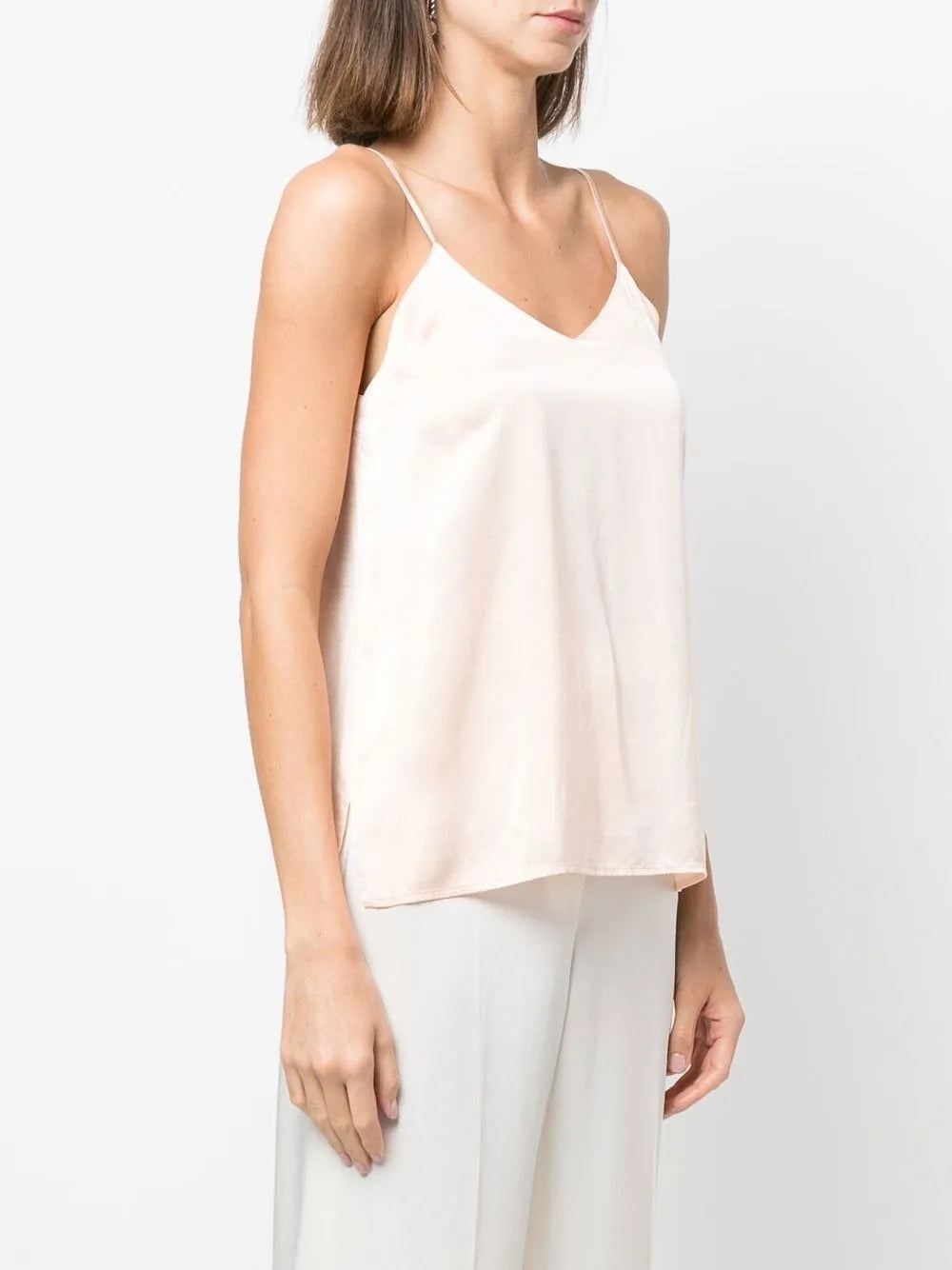 Spaghetti-Strap Silk Tank