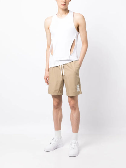 Logo-Patch Cotton Shorts