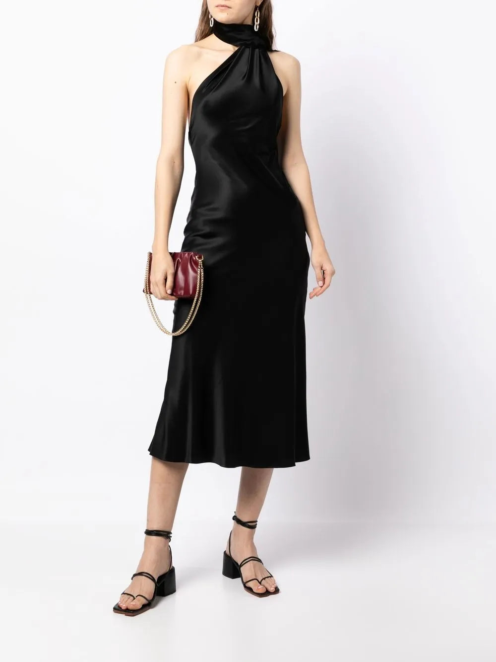 Asymmetric Halterneck Dress