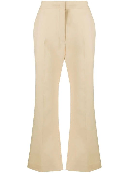 High-Waisted Flared Trousers