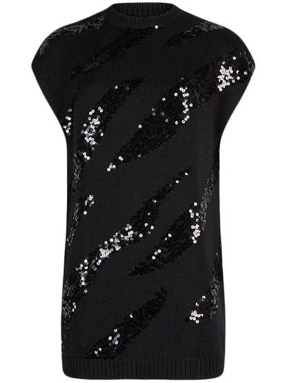 Samantha Sequin-Embellished Knit Dress