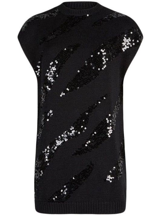Samantha Sequin-Embellished Knit Dress