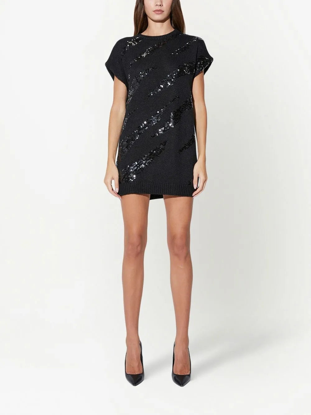 Samantha Sequin-Embellished Knit Dress
