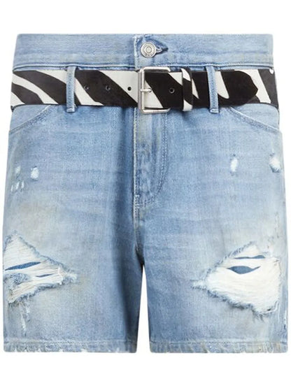 Pierce Distressed Denim Shorts