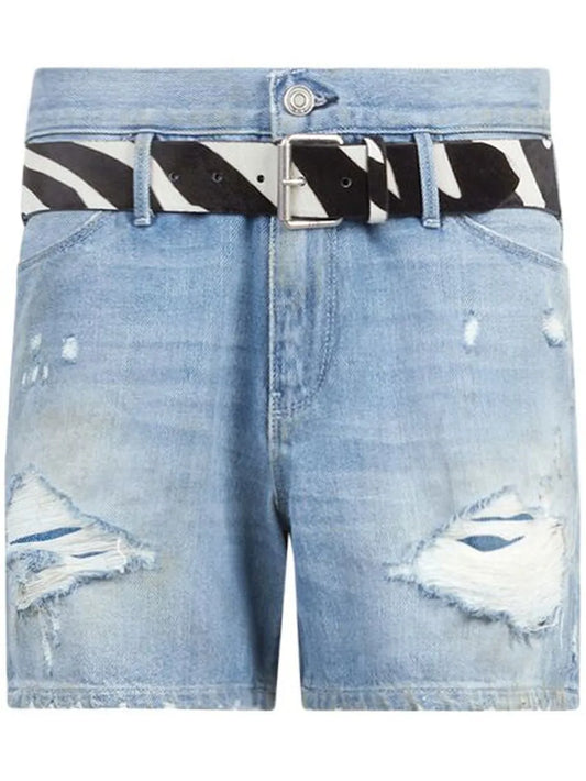 Pierce Distressed Denim Shorts