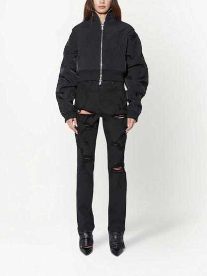 Dulce Cropped Zip-Up Jacket