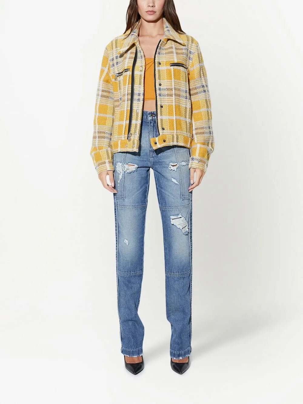 Ivana Check Bomber Jacket