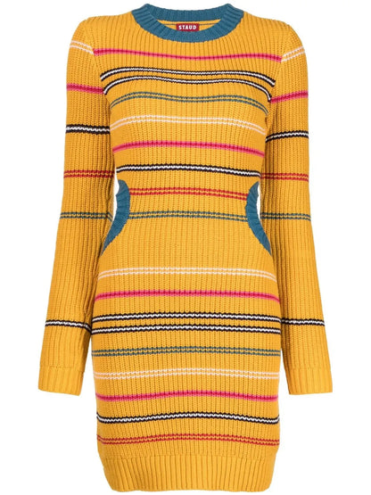 Knitted Striped Mini Dress