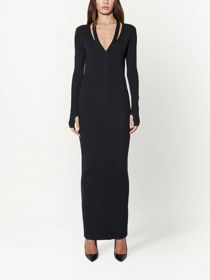 Denise Long-Sleeve Midi Dress