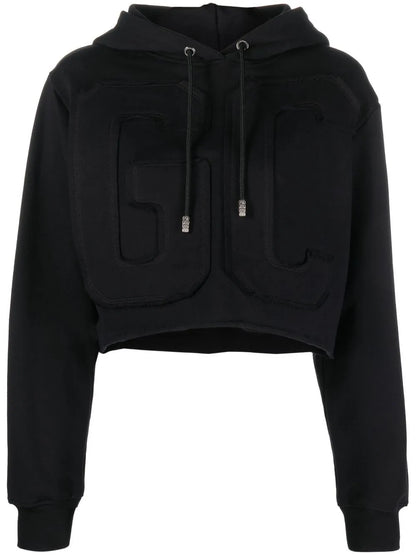 Logo-Patch Cropped Hoodie