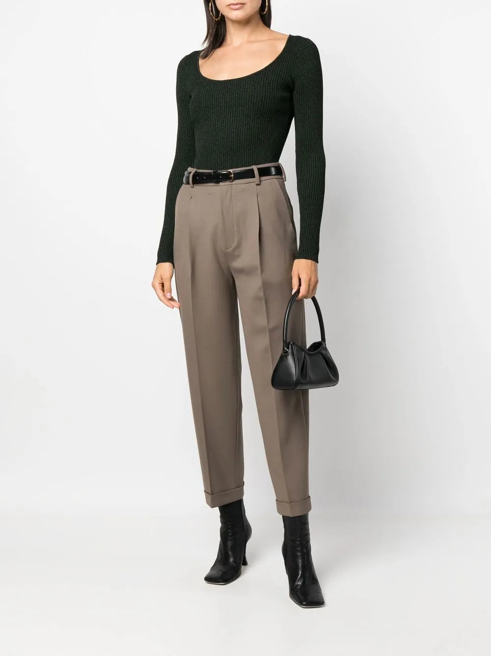 High-Rise Tailored Trousers