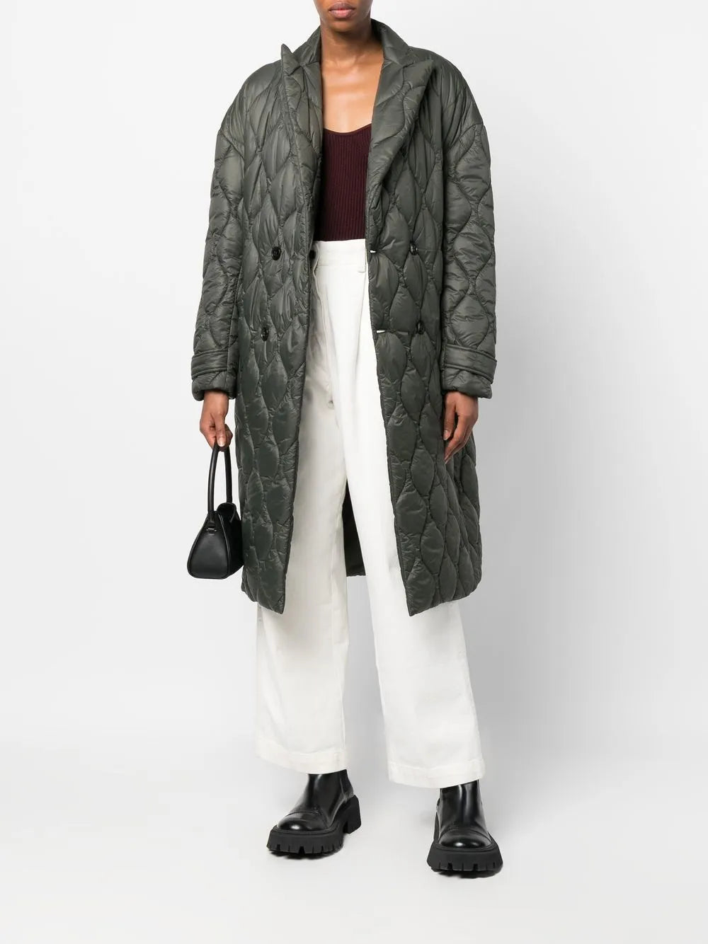 Double-Breasted Quilted Coat