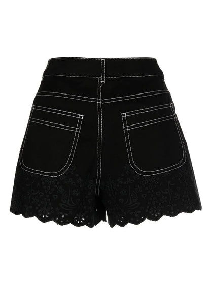 Embroidered Fitted Shorts