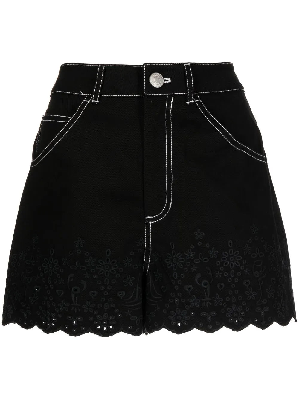 Embroidered Fitted Shorts