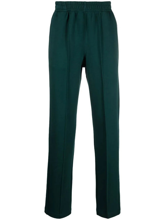 Elasticated-Waistband Straight Trousers