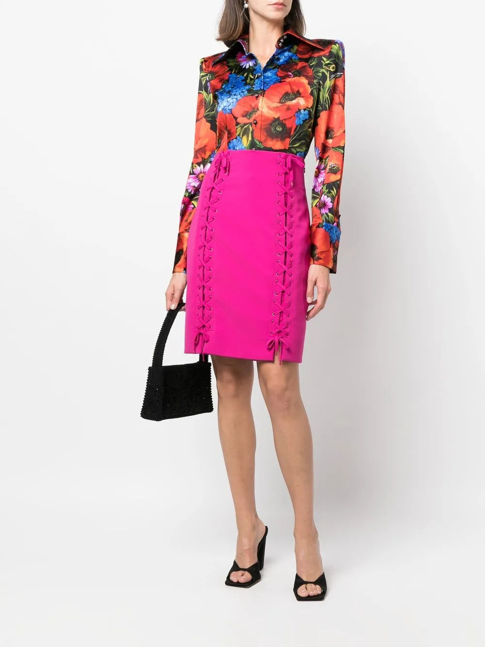 Tie-Fastening Pencil Skirt