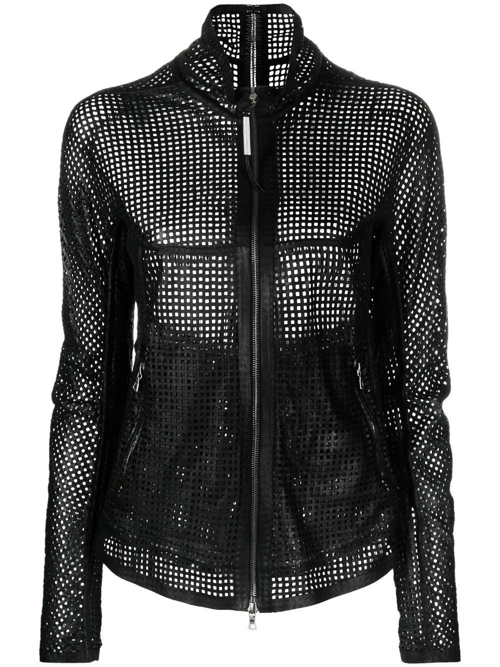 Sheer Mesh Zip-Up Jacket