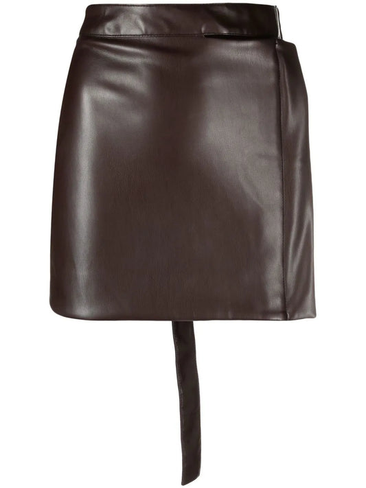 High-Waisted Belted Mini Skirt