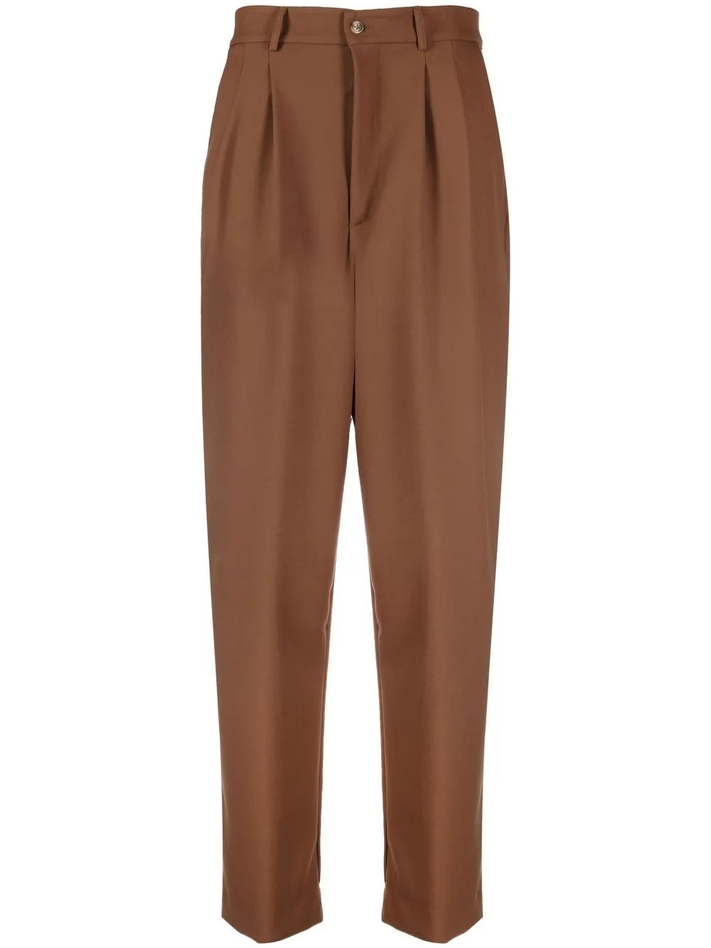 Pleated Straight-Leg Trousers