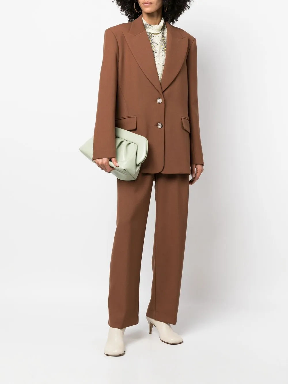 Pleated Straight-Leg Trousers