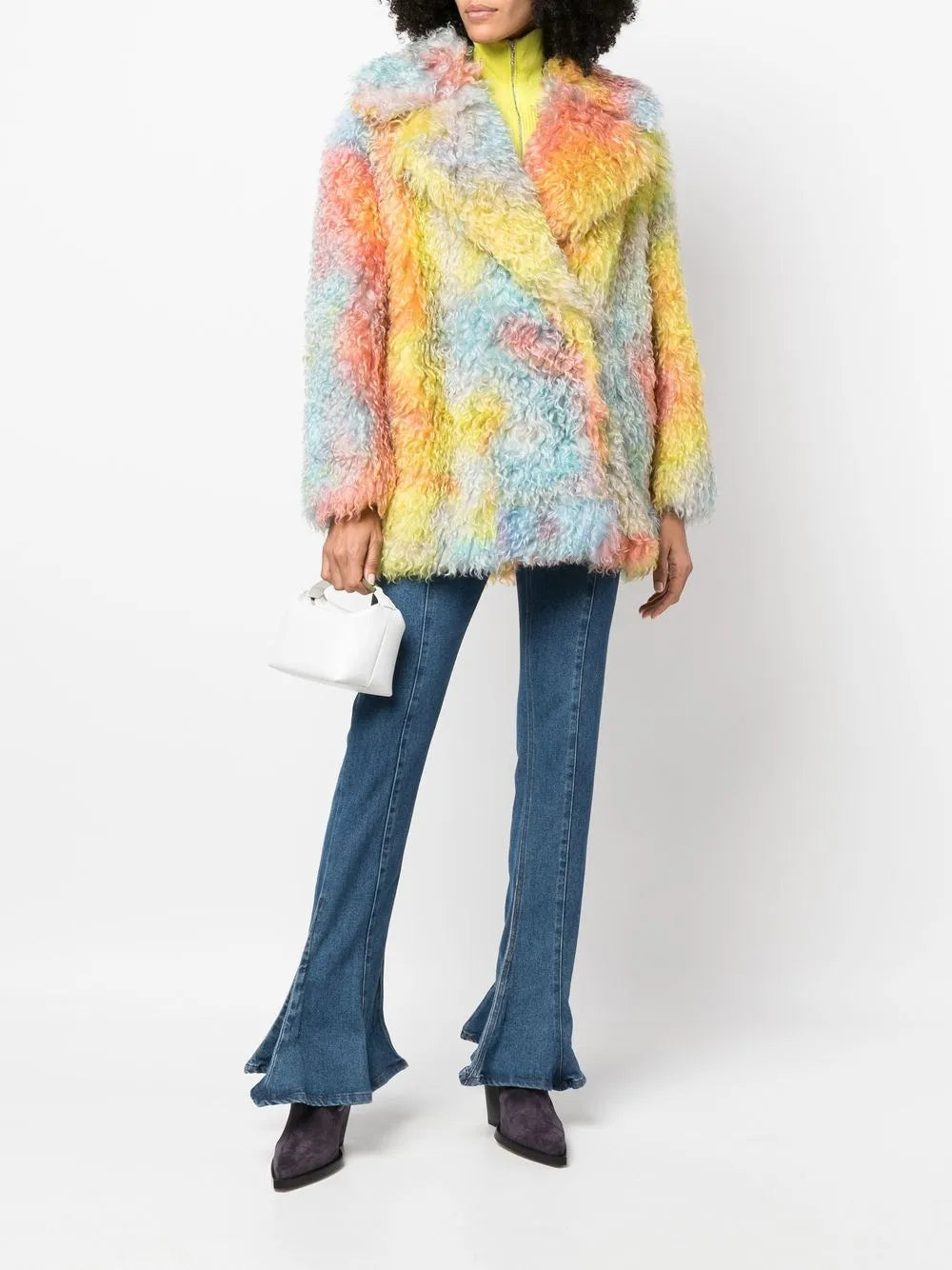 Tie-Dye Faux-Shearling Coat