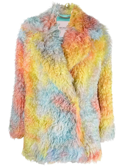 Tie-Dye Faux-Shearling Coat