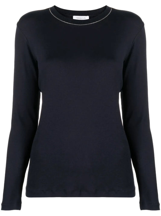 Contrast-Trim Sweater