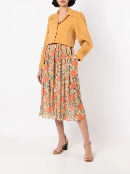 Pavlova Floral-Print Skirt