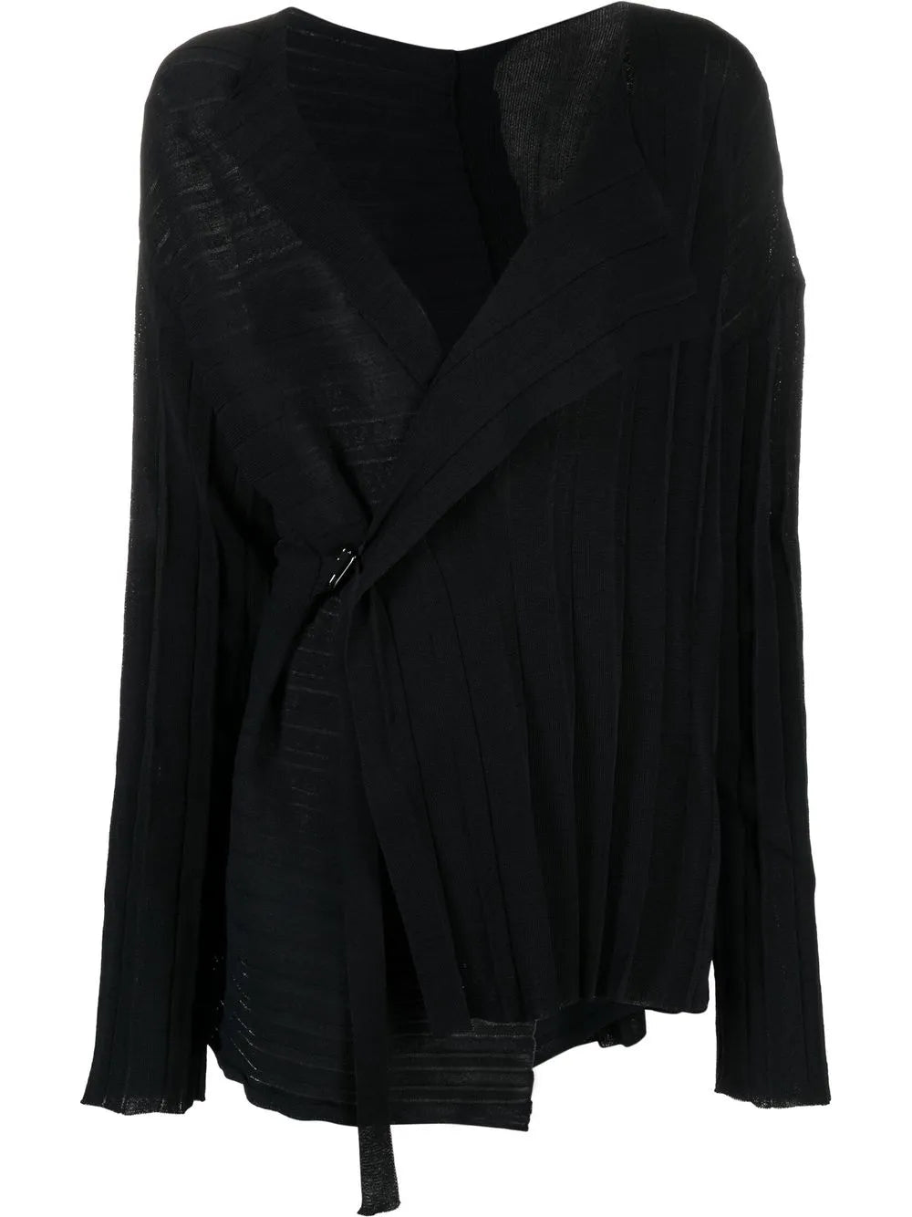V-Neck Asymmetric Wrap Jumper