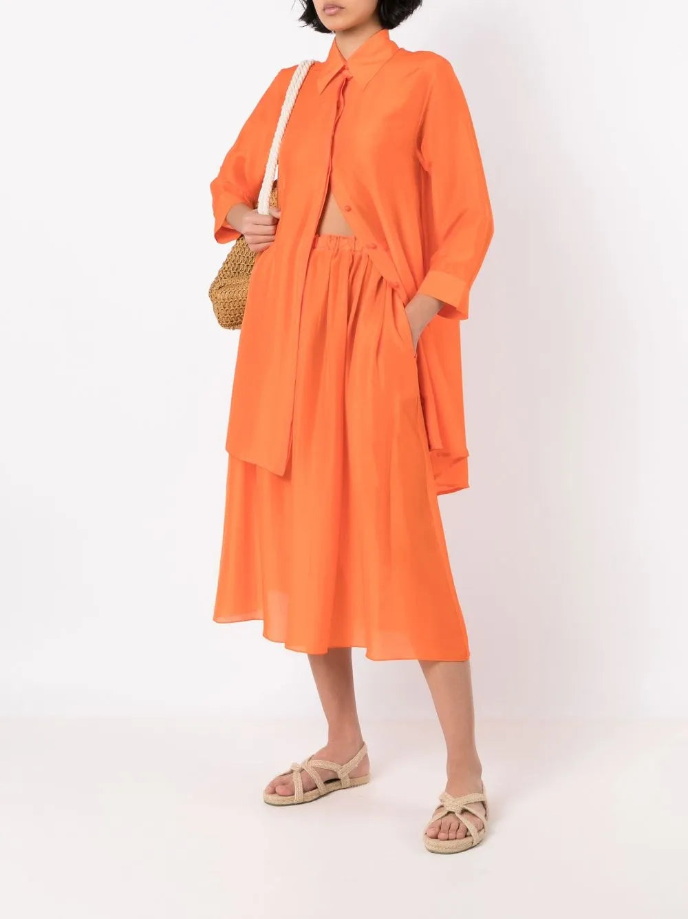 Pavlova High-Waist Midi Skirt