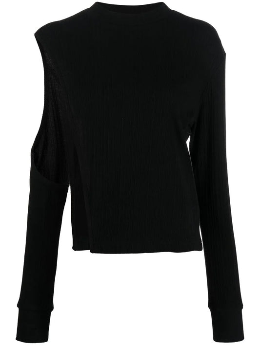 Slash Knife-Pleat Sweatshirt