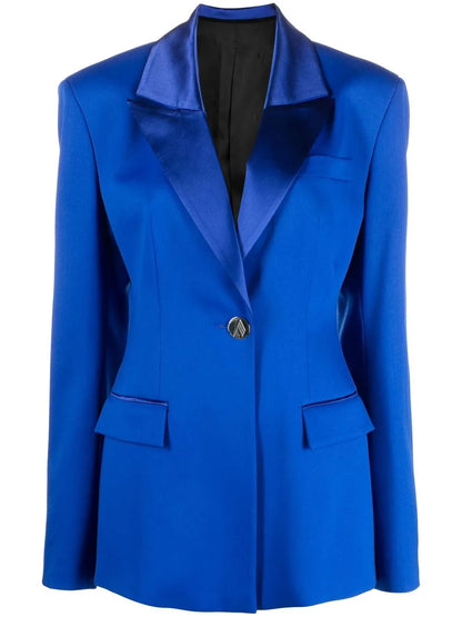 Silk Single-Breasted Blazer