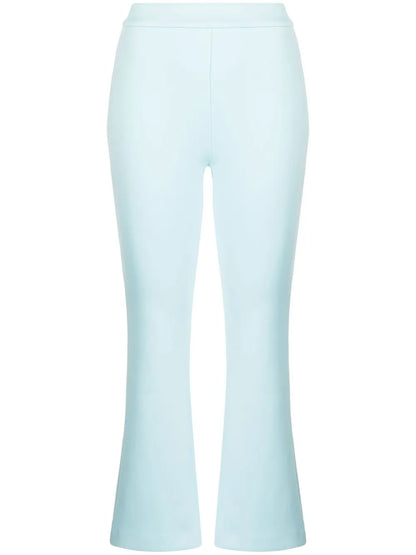Mid-Rise Flared Cropped Trousers