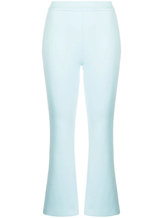 Mid-Rise Flared Cropped Trousers